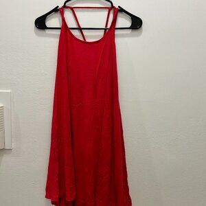 Red Flowy Dress